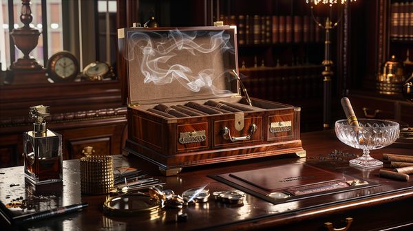 Cigar humidors and essential accessories for cigar aficionados